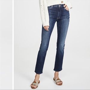 MOTHER The Mid Rise Dazzler Ankle Jeans in On The Edge Wash